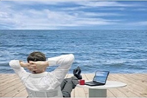 Vakantie laptop aan of uit